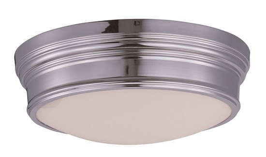 Foto para 40W Fairmont 3-Light Flush Mount PN Satin White MB Incandescent 