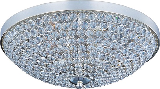 Foto para 40W Glimmer 4-Light Flush Mount PS Beveled Crystal Glass G9 Xenon 