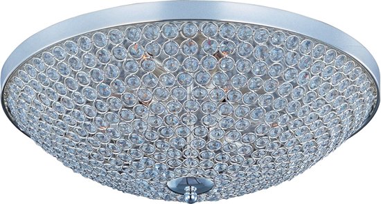 Foto para 40W Glimmer 9-Light Flush Mount PS Beveled Crystal Glass G9 Xenon 