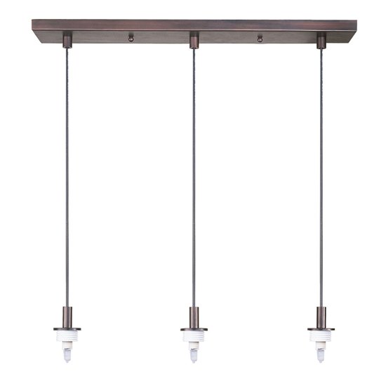 Foto para 50W Carte 3-Light Pendant BZ G9 Xenon 24.5" (OA HT 24"-60") 6-Min