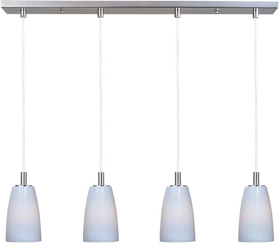 Foto para 50W Carte 4-Light Pendant SN White Ripple G9 (OA HT 24"-60")