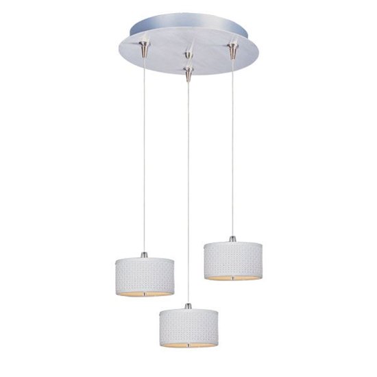 Foto para 50W Elements 3-Light RapidJack Pendant and Canopy SN Vinyl 12V GY6.35 T4 Xenon (OA HT 16"-125") (CAN 11.75"x1.25")