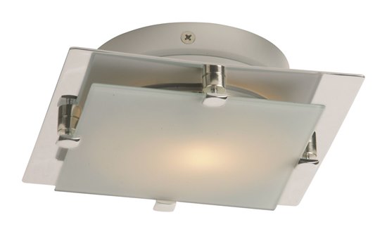 Foto para 5W Piccolo LED 1-Light LED Flush/Wall Mount SN Frost White 6.5"x6.5"x2.5" 12-Min