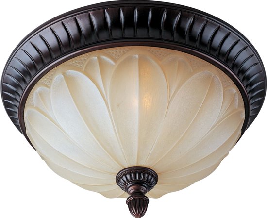 Foto para 60W Allentown 2-Light Flush Mount OI Wilshire Glass MB Incandescent 