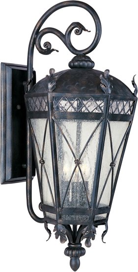 Foto para 60W Canterbury 5-Light Outdoor Wall Lantern AT Seedy Glass CA Incandescent 