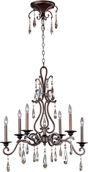 Foto para 60W Chic 6-Light Chandelier HR CA Incandescent 36" Chain