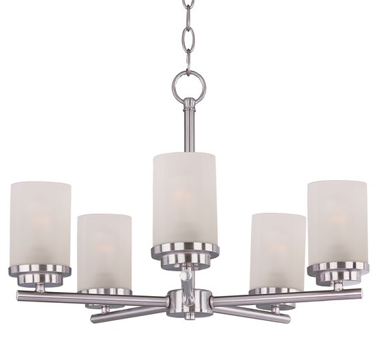 Foto para 60W Corona 5-Light Chandelier SN Frosted MB 