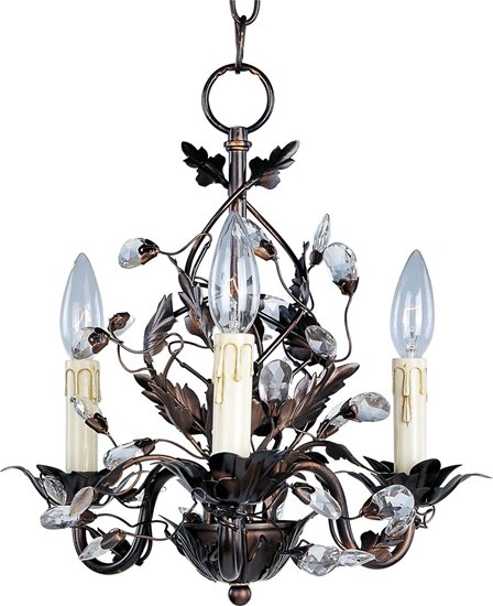 Foto para 60W Elegante 3-Light Chandelier OI CA Incandescent 14"x14.5" 36" Chain