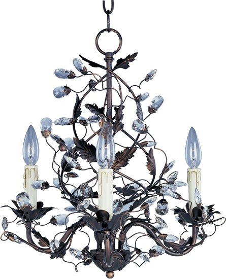 Foto para 60W Elegante 3-Light Chandelier OI CA Incandescent 18.5"x18" 36" Chain