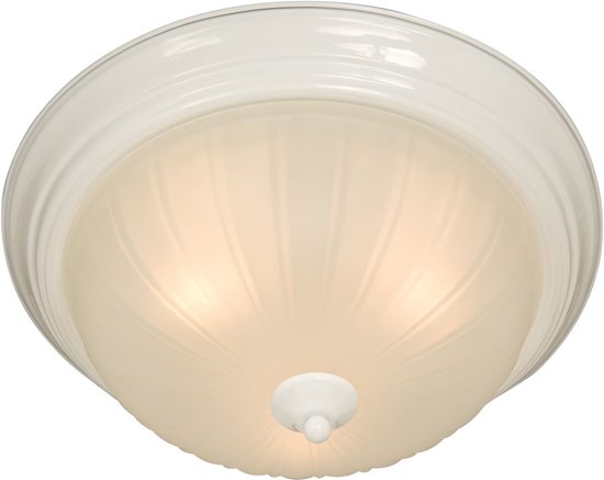 Foto para 60W Essentials - 583x-Flush Mount WT 2-lights Frosted Glass MB Incandescent 