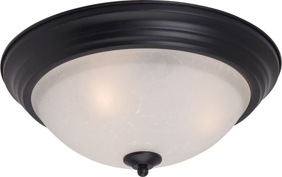 Foto para 60W Essentials - 584x-Flush Mount BK Ice Glass MB Incandescent 