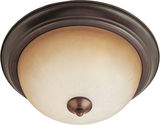 Foto para 60W Essentials - 584x-Flush Mount OI 2-lights Wilshire Glass MB Incandescent 11.5"x6" 