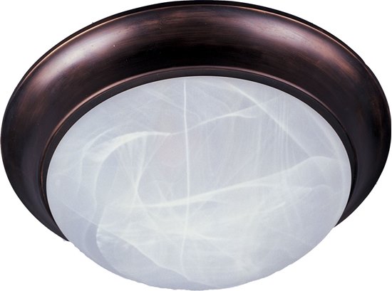 Foto para 60W Essentials - 5850-Flush Mount OI 2-lights Marble Glass MB Incandescent 