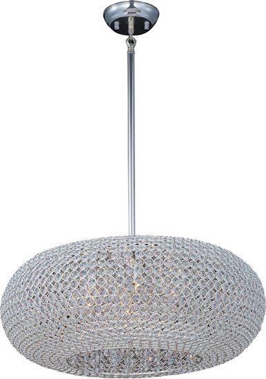 Foto para 60W Glimmer 9-Light Pendant PS Beveled Crystal Glass G9 Xenon (OA HT 51")