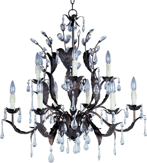 Foto para 60W Grove 9-Light Chandelier OI CA Incandescent 72" Chain