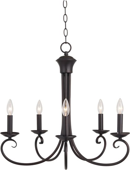 Foto para 60W Loft 5-Light Chandelier OI CA Incandescent 36" Chain