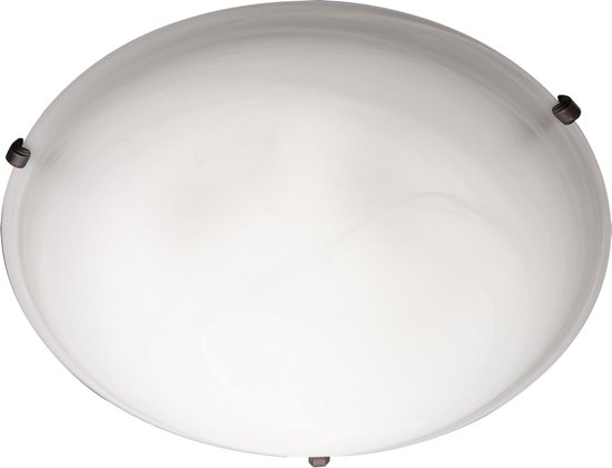 Foto para 60W Malaga 4-Light Flush Mount OI Marble Glass MB Incandescent 