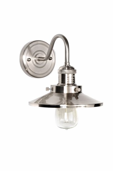 Foto para 60W Mini Hi-Bay 1-Light Wall Sconce SN Metal MB Incandescent 8"x7.75" 