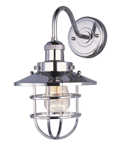 Foto para 60W Mini Hi-Bay 1-Light Wall Sconce W/Bulb PN MB 8"x15.5" 