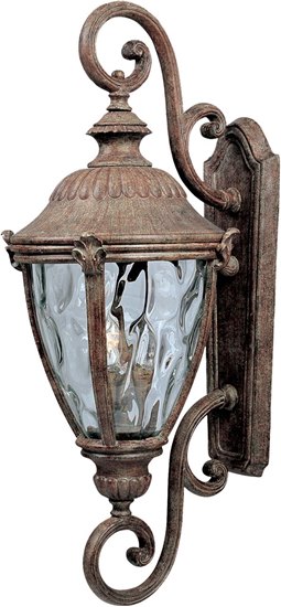 Foto para 60W Morrow Bay VX 3-Light Outdoor Wall Lantern ET Water Glass Glass CA Incandescent 10.5"x27" 