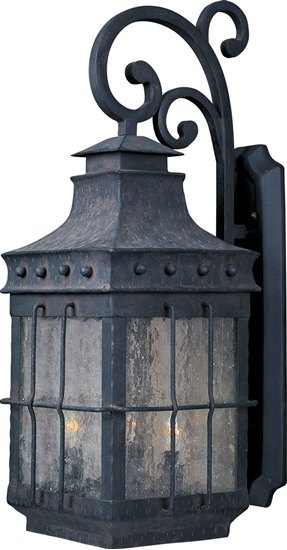 Foto para 60W Nantucket 4-Light Outdoor Wall Lantern CF Seedy Glass CA Incandescent 