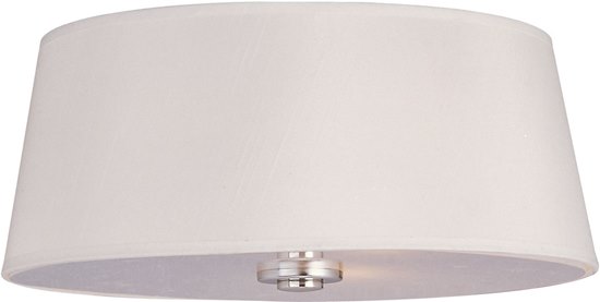 Foto para 60W Rondo 3-Light Flush Mount PN White Fabric MB Incandescent 