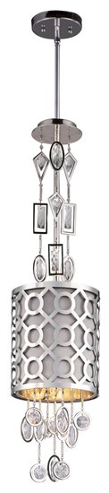 Foto para 60W Symmetry 1-Light Pendant PN Fabric G9 Xenon (OA HT 53")