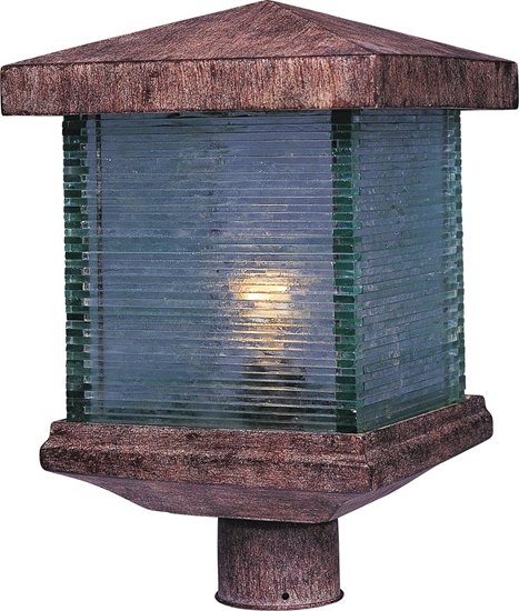 Foto para 60W Triumph VX 1-Light Outdoor Pole/Post Lantern ET Clear Glass MB Incandescent 