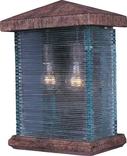 Foto para 60W Triumph VX 2-Light Outdoor Wall Lantern ET Clear Glass MB Incandescent 