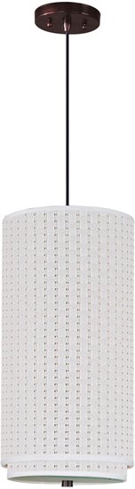 Foto para 75W Elements 1-Light Pendant with Cord OI Vinyl MB Incandescent (OA HT 32"-136")