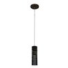 Foto para 35w Zeta GY6.35 Bi-Pin Halogen Dry Location Bronze Black Lined Low Voltage Pendant with Anari Silk (l) Glass