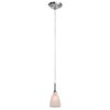 Foto para 40w Delta G9 G9 Halogen Dry Location Brushed Steel Frosted Line Voltage Pendant with Mania Glass