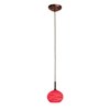 Foto para 40w Delta G9 G9 Halogen Dry Location Bronze Red Lined Line Voltage Pendant with SphereEtched Glass