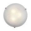 Foto para 26w (2 x 13) Mona GU-24 Spiral Fluorescent Damp Location Chrome Alabaster Flush-Mount 4.25"Ø12" (CAN Ø9.75")