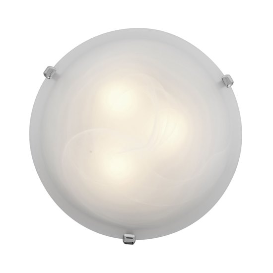 Foto para 26w (2 x 13) Mona GU-24 Spiral Fluorescent Damp Location Chrome WH Flush-Mount 4.25"Ø12" (CAN Ø9.75")