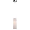 Foto para 5w Tungsten Module Dry Location Brushed Steel Black Lined LED Pendant with Anari Silk (l) Glass