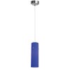 Foto para 5w Tungsten Module Dry Location Brushed Steel Plum LED Pendant with Anari Silk (l) Glass