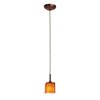 Foto para 40w Delta G9 G9 Halogen Dry Location Bronze Amber Line Voltage Pendant with Hermes Glass