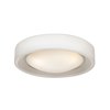 Foto para 60w Splash E-26 A-19 Incandescent Damp Location Chrome Opal Glass Flushmount (CAN 1"Ø7.5")