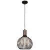 Foto para 75w Chuki E-26 A-19 Incandescent Damp Location Bronze Metal ribbed Pendant (CAN 1.25"Ø5.25")