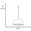 Foto para 100w Astro E-26 G-40 Incandescent Damp Location GWH/SILV Dome Pendant 8"Ø16" (CAN 2.5"Ø4.75")