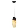 Foto para 100w Cabernet Glass Pendant E-26 A-19 Incandescent Dry Location Oil Rubbed Bronze Sand Slate Glass 12"Ø4.9" (CAN 1.25"Ø5.25")