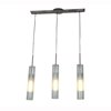 Foto para 54w (3 x 18) Dezi GU-24 Quad Fluorescent Dry Location Brushed Steel Clear Opal 3-Light bar Pendant (CAN 1"Ø4.75")