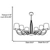 Foto para 360w (6 x 60) Milano G9 G9 Halogen Dry Location Chromed Glass Chandelier (CAN 1"Ø5")