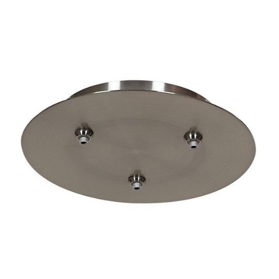 Foto para 50w Unijack Dry Location Brushed Steel Three-Port Round Canopy