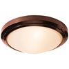 Foto para 36w (2 x 18) Oceanus GU-24 Spiral Fluorescent Bronze Frosted Marine Grade Wet Location Ceiling or Wall Fixture (CAN 5"x4.6")