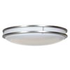 Foto para 39w (3 x 13) Saloris GU-24 Spiral Fluorescent Damp Location Brushed Steel Acrylic Flush-Mount (CAN Ø23.25")