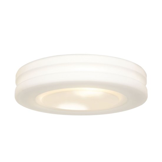 Foto para 36w (2 x 18) Altum GU-24 Spiral Fluorescent Damp Location White Opal Flush-Mount 3.5"Ø12.5" (CAN 1"Ø10")