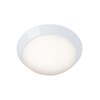 Foto para 100w Cobalt E-26 A-19 Incandescent Damp Location White Opal Flush-Mount (CAN 1.5"Ø11")