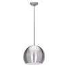 Foto para 100w DecoBall E-26 A-19 Incandescent Dry Location Brushed Steel Ball Pendant (CAN 1.25"Ø4.88")